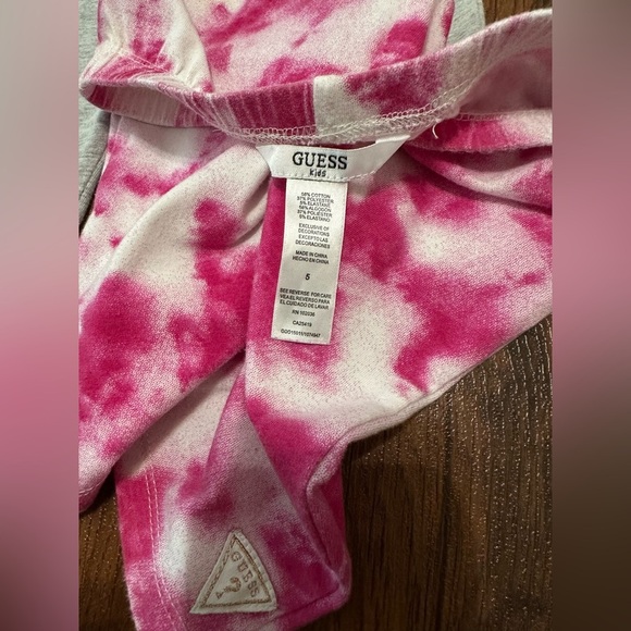 Guess Pink Tie-Dye and Gray shorts 2 piece set - Picture 5 of 8